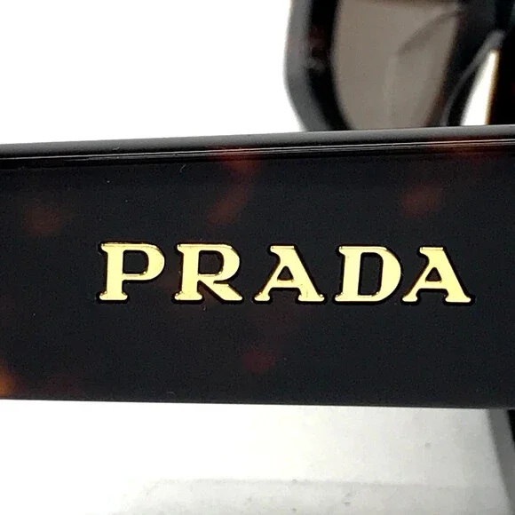 Prada Sunglasses SPRA08-F 16N-5Y1 Dark Tortoise Asian Fit Frames w/ Brown Lenses
